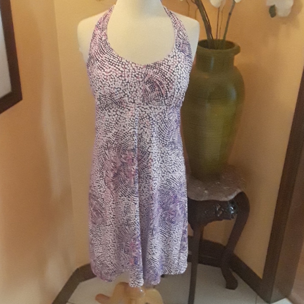 Columbia PFG pink purple halter dress  sz M